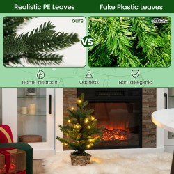 Valmiiksi valaistu minijoulukuusi 96 oksankärjellä ja LED-valoilla