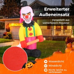 Pelottava ulkokäyttöön sopiva LED-klovni Halloween-koristeeksi