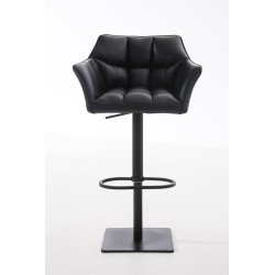 Tyylikäs pyörivä baarijakkara säädettävällä korkeudella ja selkänojalla