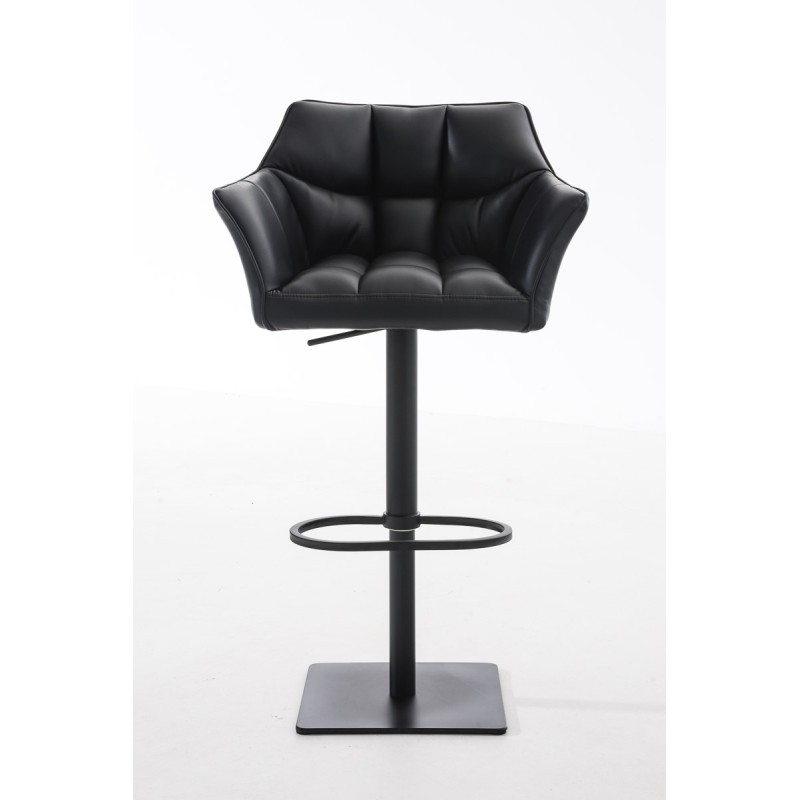 Tyylikäs pyörivä baarijakkara säädettävällä korkeudella ja selkänojalla