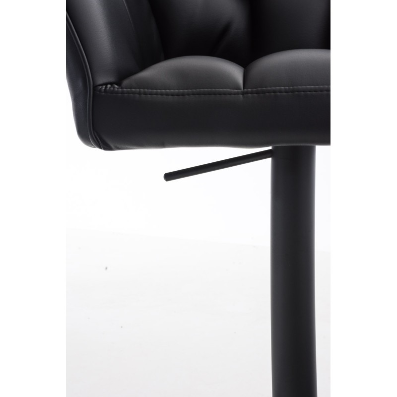 Tyylikäs pyörivä baarijakkara säädettävällä korkeudella ja selkänojalla