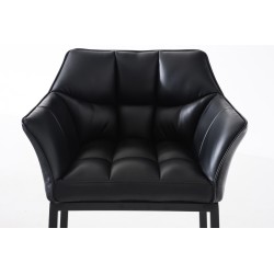 Tyylikäs Damaso-baarijakkara keinonahalla ja jalkatuella