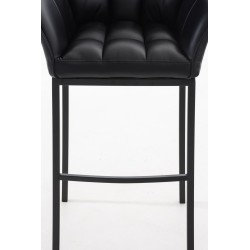 Tyylikäs Damaso-baarijakkara keinonahalla ja jalkatuella