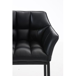 Tyylikäs Damaso-baarijakkara keinonahalla ja jalkatuella