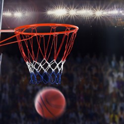 Seinään kiinnitettävä koripallokori sisä- ja ulkokäyttöön oranssi