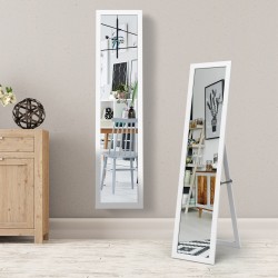 2 in 1 kokovartalopeili valkoisella puukehyksellä 37 x 155 cm