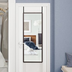 Seinään kiinnitettävä täyspitkä peili ruskea korkeussäädettävillä koukuilla