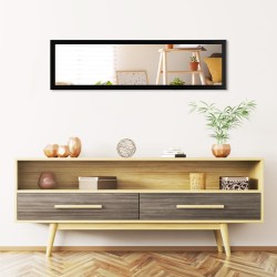 Täyspitkä musta oven päälle ripustettava peili koukuilla