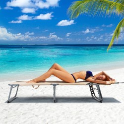 Säädettävä kokoontaitettava aurinkotuoli tyynyillä