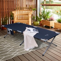 Sininen kokoontaitettava retkisänky 214