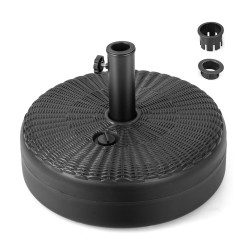 Täytettävä raskas aurinkovarjon jalusta musta 45 cm