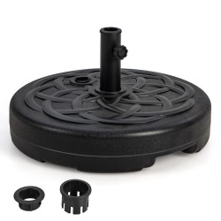 Täytettävä pyöreä aurinkovarjon jalusta 56 cm musta