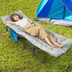 Harmaa mukava makuualusta 190x70 cm ulko- ja sisäkäyttöön