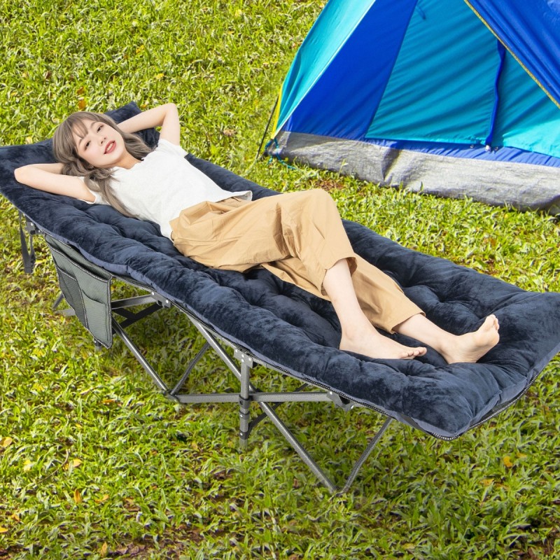 Sininen mukava makuualusta 190x70 cm ulko- ja sisäkäyttöön