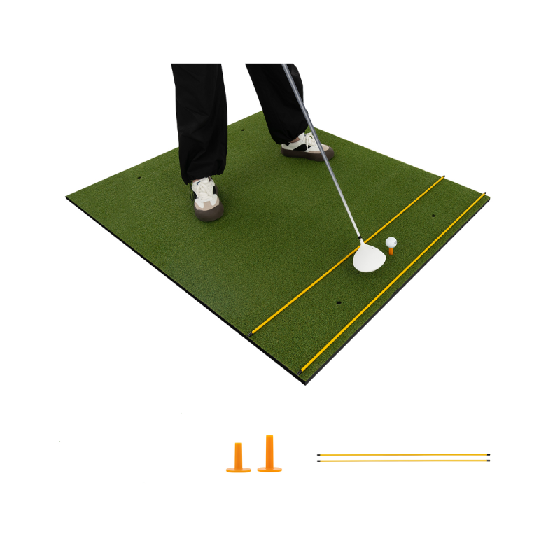 Golf-harjoitusmatto kumitiillä ja kohdistuskepeillä