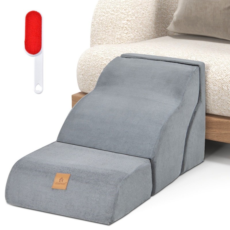 Kolmitasoinen vaahtomuovinen lemmikkiportaat liukumattomalla pohjalla