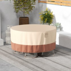 Pyöreä beige patiohuonekalujen suojus 158/181/213 cm