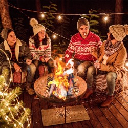 Ulkotakka halkoteline 7 terästangolla musta