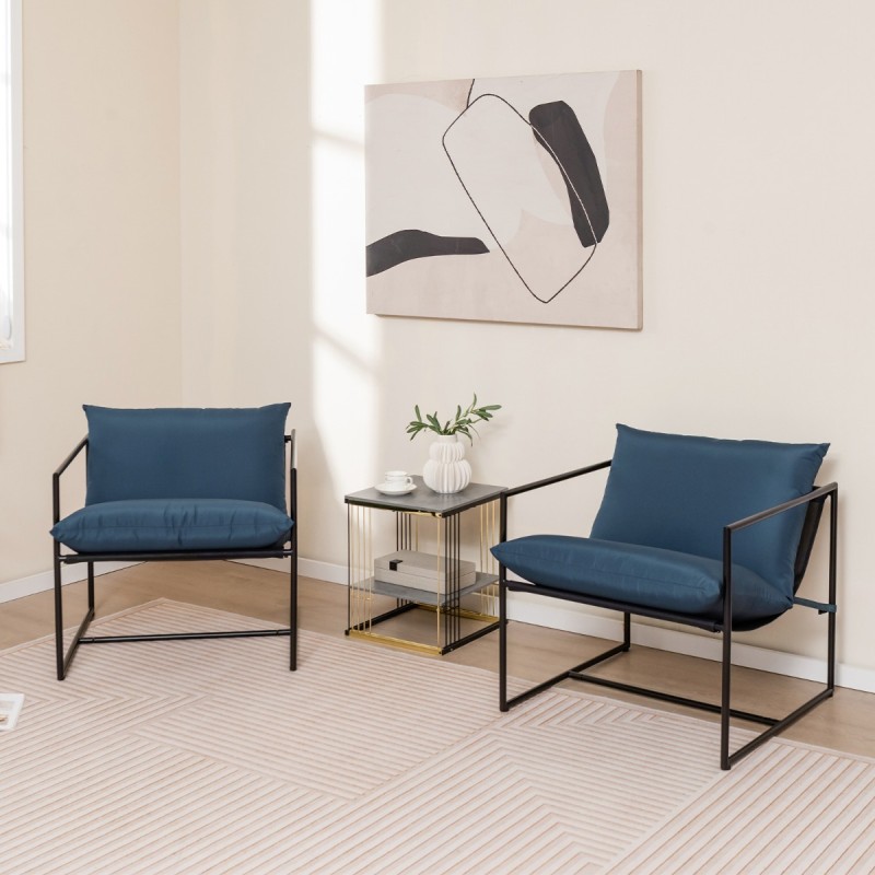 Sling-tyyliset metallirunkoiset nojatuolit