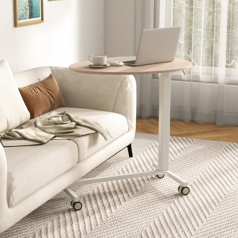 Liikuteltava seisomapöytä pneumaattisella nostolla - vaaleanpunainen