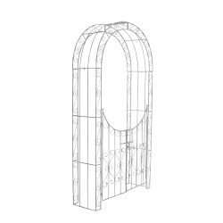 Ruusukaariportti puutarhaan koristeellinen rautainen kestävä kiipeilykasveille