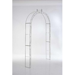 Anna-ruusukaari puutarhaan köynnöskasveille jauhemaalattu rauta 246 cm