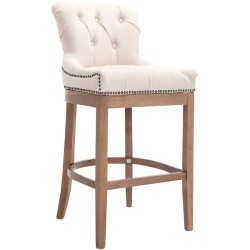 Tyylikäs Lakewood-baarituoli kangasverhoilulla ja korkealla selkänojalla