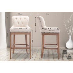 Tyylikäs Lakewood-baarituoli kangasverhoilulla ja korkealla selkänojalla