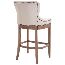 Tyylikäs Lakewood-baarituoli kangasverhoilulla ja korkealla selkänojalla