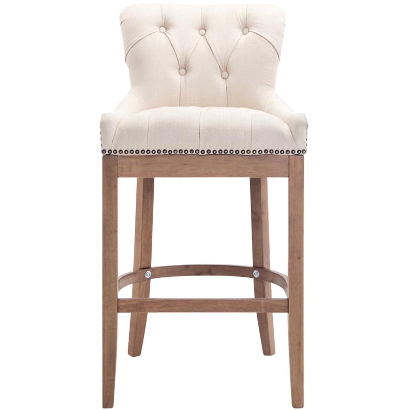 Tyylikäs Lakewood-baarituoli kangasverhoilulla ja korkealla selkänojalla