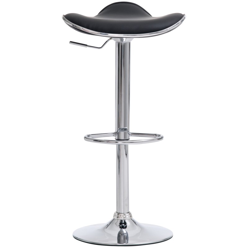 Säädettävät Shanghai-baarijakkarat, 2 kpl, kromattu runko, keinonahka