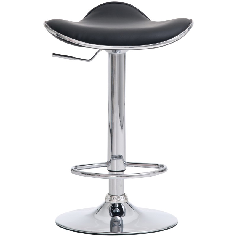 Säädettävät Shanghai-baarijakkarat, 2 kpl, kromattu runko, keinonahka