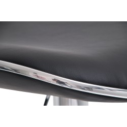 Säädettävät Shanghai-baarijakkarat, 2 kpl, kromattu runko, keinonahka