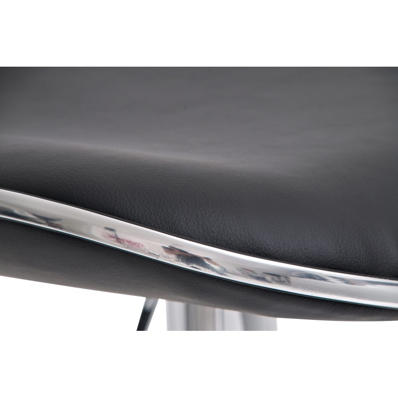 Säädettävät Shanghai-baarijakkarat, 2 kpl, kromattu runko, keinonahka