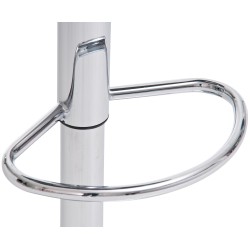 Säädettävät Shanghai-baarijakkarat, 2 kpl, kromattu runko, keinonahka