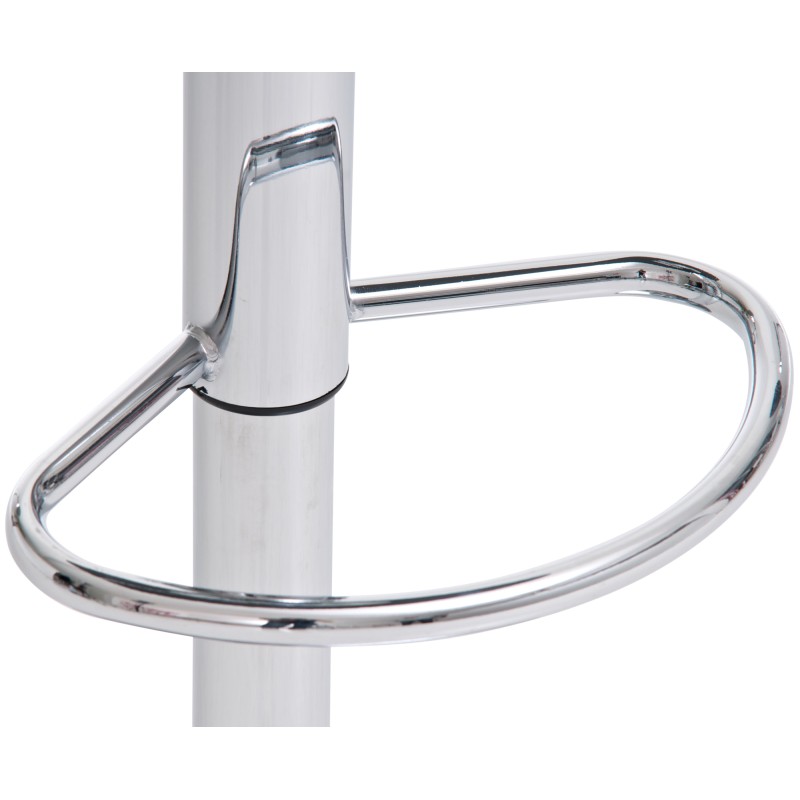 Säädettävät Shanghai-baarijakkarat, 2 kpl, kromattu runko, keinonahka