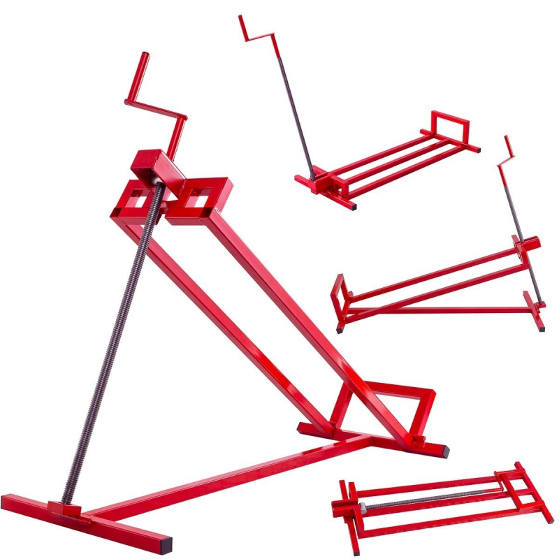 Ruohonleikkurin nostin 400kg punainen säädettävä teräsrunko