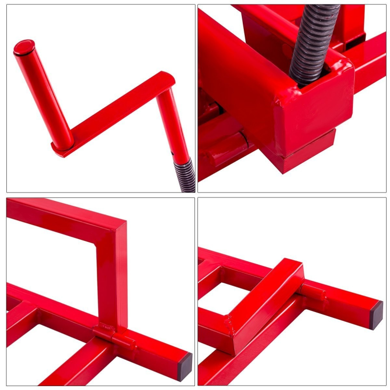 Ruohonleikkurin nostin 400kg punainen säädettävä teräsrunko