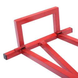 Ruohonleikkurin nostin 400kg punainen säädettävä teräsrunko
