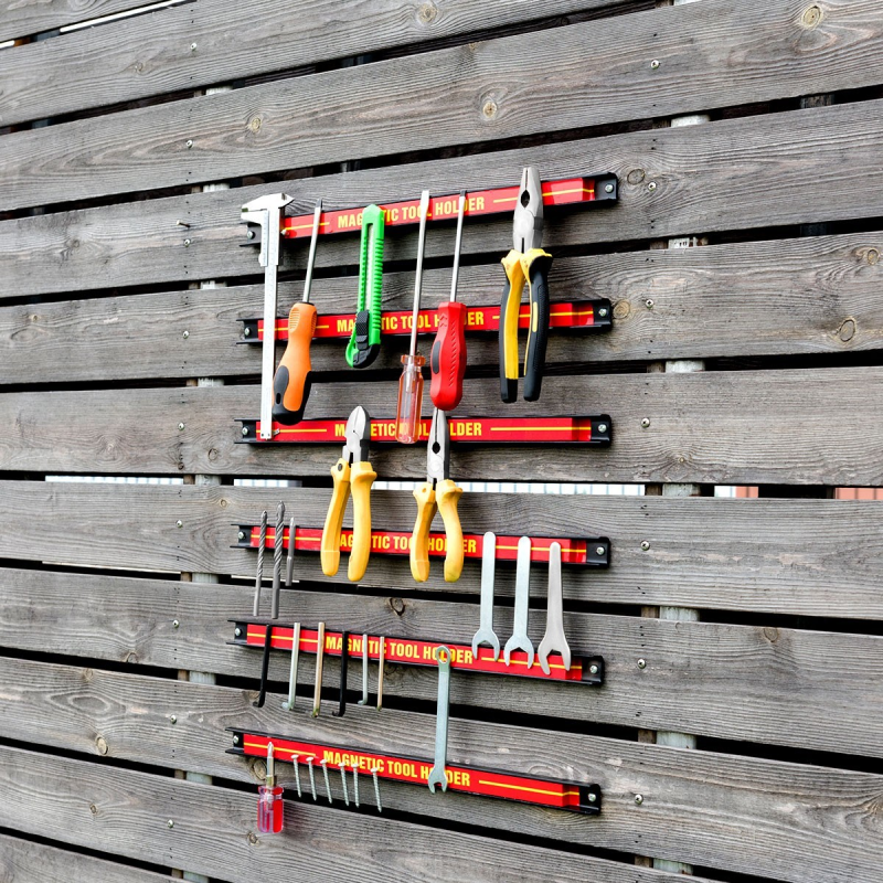 Punainen magneettinen työkalupidike 46 cm, 6 kpl setti