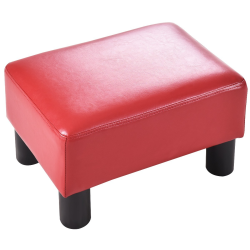 Punainen monikäyttöinen jakkara puurunko ja PU-päällyste