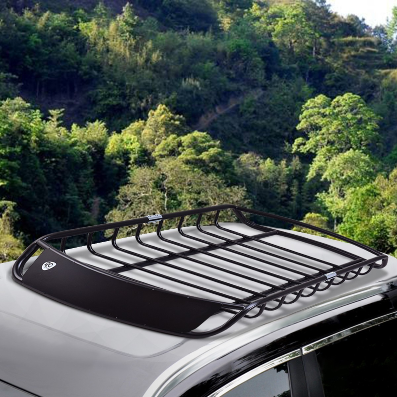 Aerodynaaminen musta kattokori autoille ja matkailuun