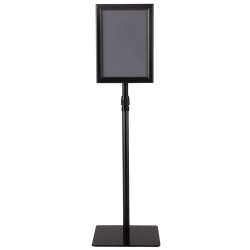 Korkeussäädettävä hopeinen infoständeri alumiinikehyksellä ja teräsjalustalla