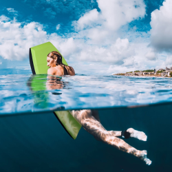 Kevyt vihreä bodyboard lapsille ja aikuisille 94cm/106cm