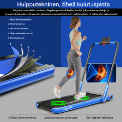 Sähköinen juoksumatto 1-12 km/h LED-näyttö sininen