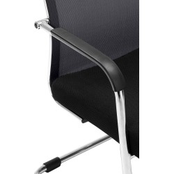 Brenda vierailutuoli keinuva verkkokangas mukava moderni metallinen