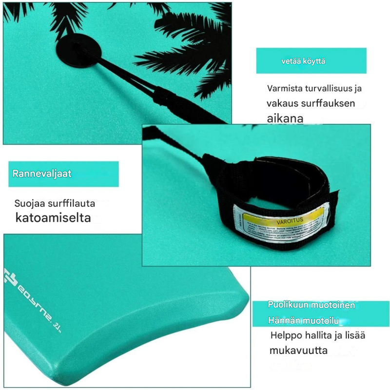 Vihreä kevyt bodyboard kesäpäiviin rannalle ja uima-altaalle