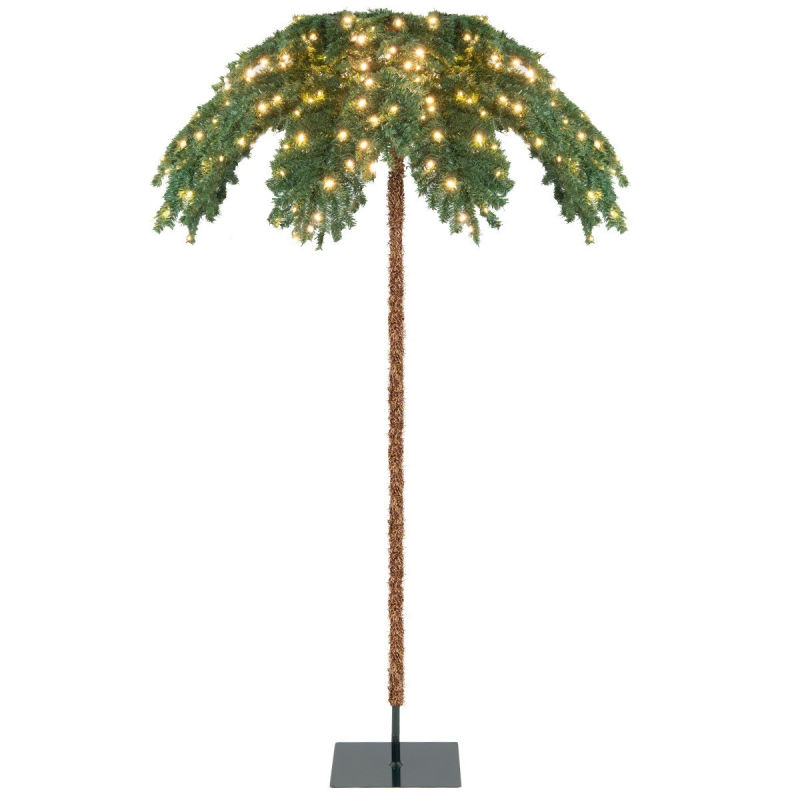 Trooppinen joulupuu 180 cm 250 LED-valoa vihreä