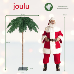 Trooppinen joulupuu 180 cm, 250 LED-valoa, vihreä