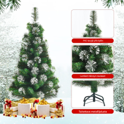 Lumikuusi 120 cm vihreä metallijalustalla sisäkäyttöön